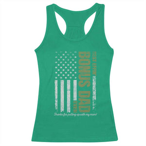 Best Effin Bonus Dad Ever Racerback Tank Top Vintage Step Dad American Flag TS10 Irish Green Print Your Wear