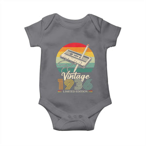 Vintage 1936 Baby Onesie 90th Birthday Turning 90 Year Old Gifts TS10 Charcoal Print Your Wear