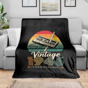 Vintage 1946 Throw Blanket 80th Birthday Turning 80 Year Old Gifts TS10 Print Your Wear