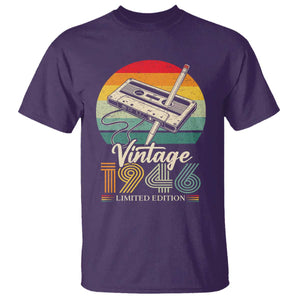 Vintage 1946 T Shirt 80th Birthday Turning 80 Year Old Gifts TS10 Purple Print Your Wear