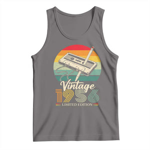Vintage 1956 Tank Top 70th Birthday Turning 70 Year Old Gifts TS10 Deep Heather Print Your Wear