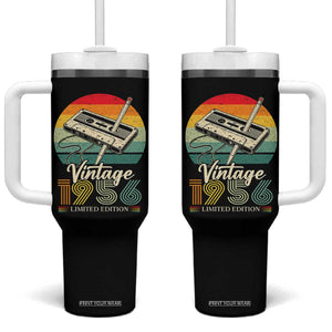 Vintage 1956 Tumbler With Handle 70th Birthday Turning 70 Year Old Gifts TS10 One Size: 40 oz Black Print Your Wear