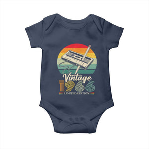 Vintage 1966 Baby Onesie 60th Birthday Turning 60 Year Old Gifts TS10 Navy Print Your Wear