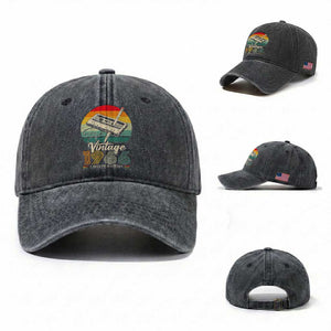 Vintage 1966 Washed Cotton Baseball Cap 60th Birthday Turning 60 Year Old Gifts TS10 Washed Cap Universal Fit Dark Gray Print Your Wear