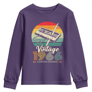 Vintage 1966 Youth Sweatshirt 60th Birthday Turning 60 Year Old Gifts TS10 Purple Print Your Wear