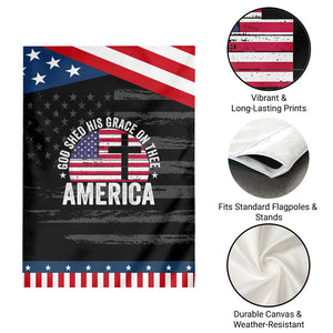 God Shed His Grace On Thee Garden Flag Vintage Patriotic Christian USA Flag Cross TS10 Print Your Wear