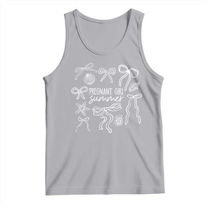 Pregnant Girl Summer Tank Top Beach Pregnancy Announcement Summer Baby Shower TS10 Athletic Heather Print Your Wear