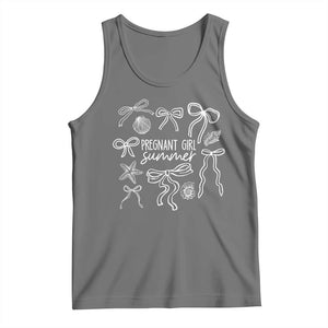 Pregnant Girl Summer Tank Top Beach Pregnancy Announcement Summer Baby Shower TS10 Black Heather Print Your Wear