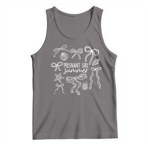 Pregnant Girl Summer Tank Top Beach Pregnancy Announcement Summer Baby Shower TS10 Deep Heather Print Your Wear