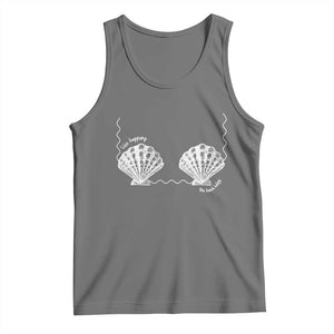 Seashell Bra Tank Top Mermaid Cute Summer Beach Vacation TS10 Black Heather Print Your Wear