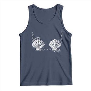 Seashell Bra Tank Top Mermaid Cute Summer Beach Vacation TS10 Navy Print Your Wear