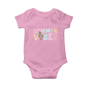 Summer Vibes Baby Onesie Beach Life My First Vacation TS10 Light Pink Print Your Wear