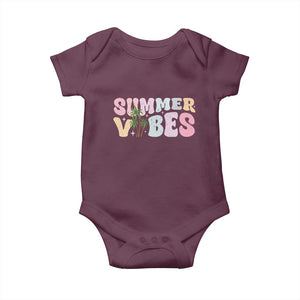 Summer Vibes Baby Onesie Beach Life My First Vacation TS10 Maroon Print Your Wear