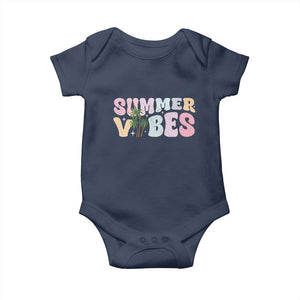 Summer Vibes Baby Onesie Beach Life My First Vacation TS10 Navy Print Your Wear