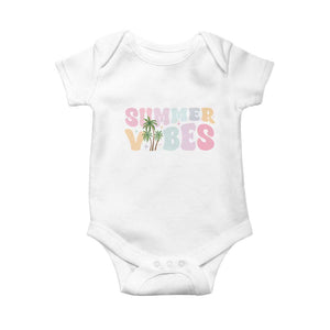 Summer Vibes Baby Onesie Beach Life My First Vacation TS10 White Print Your Wear