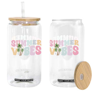 Summer Vibes Glass Can Beach Life Gift Distressed Beach Mom TS10 Print Your Wear