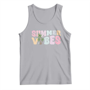 Summer Vibes Tank Top Beach Life Gift Distressed Beach Mom TS10 Athletic Heather Print Your Wear