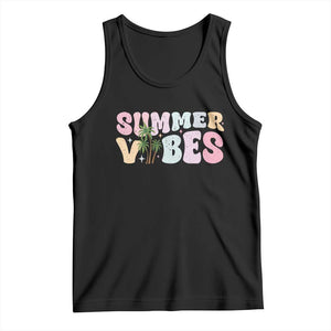 Summer Vibes Tank Top Beach Life Gift Distressed Beach Mom TS10 Black Print Your Wear