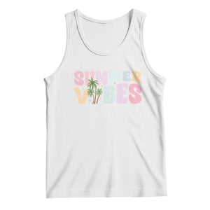 Summer Vibes Tank Top Beach Life Gift Distressed Beach Mom TS10 White Print Your Wear