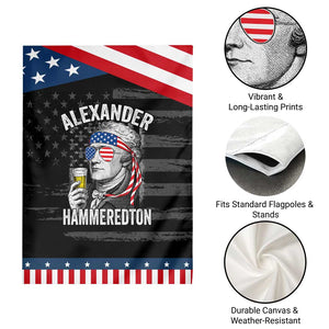 Funny Hamilton Drinking Garden Flag Alexander Hammeredton 4th of July Beer Merica Flag TS10 Print Your Wear