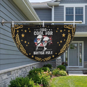 Too Cool For British Rule Patriotic Fan Flag USA American Flag 4th of July