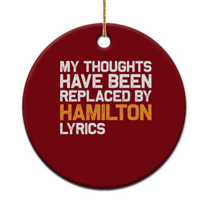 Alexander Hamilton Ceramic Ornament American Musical Gift TS10 1pc Red Print Your Wear