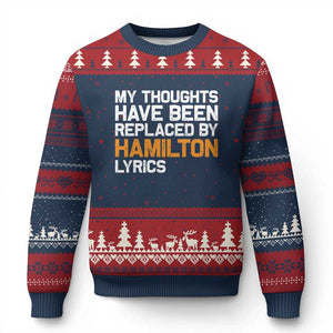 Alexander Hamilton Ugly Christmas Sweater American Musical Gift TS10 Navy Red Print Your Wear