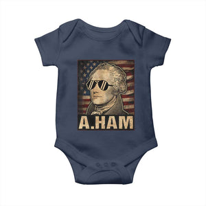 Alexander Hamilton Baby Onesie Vintage American Flag TS10 Navy Print Your Wear