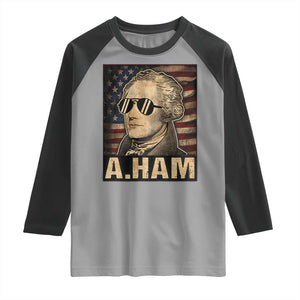 Alexander Hamilton Raglan Shirt Vintage American Flag TS10 Sport Gray Black Print Your Wear