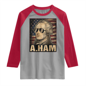 Alexander Hamilton Raglan Shirt Vintage American Flag TS10 Sport Gray Red Print Your Wear