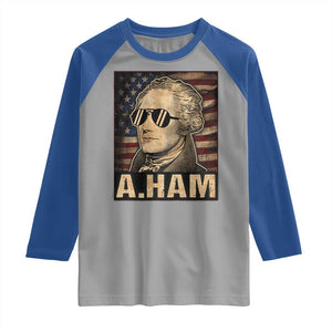 Alexander Hamilton Raglan Shirt Vintage American Flag TS10 Sport Gray Royal Print Your Wear