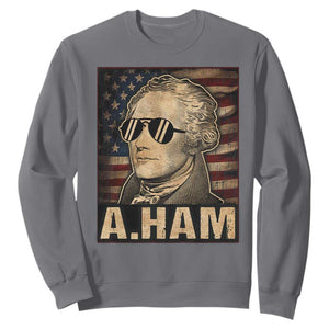 Alexander Hamilton Sweatshirt Vintage American Flag TS10 Charcoal Print Your Wear