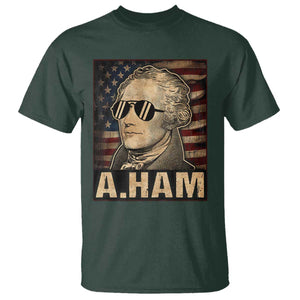 Alexander Hamilton T Shirt Vintage American Flag TS10 Dark Forest Green Print Your Wear