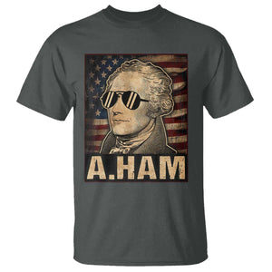Alexander Hamilton T Shirt Vintage American Flag TS10 Dark Heather Print Your Wear