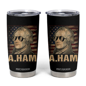Alexander Hamilton Tumbler Cup Vintage American Flag TS10 Black Print Your Wear
