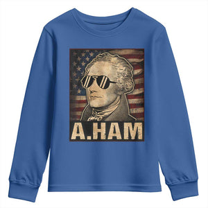 Alexander Hamilton Youth Sweatshirt Vintage American Flag TS10 Royal Blue Print Your Wear