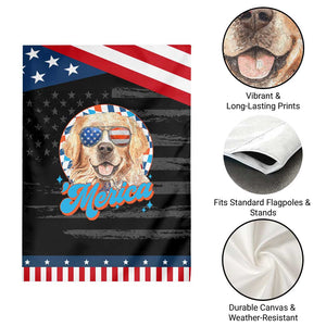 Funny Golden Retriever Merica Garden Flag 4th of July Dog Mom Dad Patriotic USA Retro 90s TS10 Print Your Wear