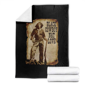 Black Cowboy Nat Love Throw Blanket African American Western Rodeo Melanin Black History Texas TS10 Black Print Your Wear