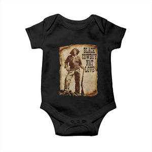 Black Cowboy Nat Love Baby Onesie African American Western Rodeo Melanin Black History Texas TS10 Black Print Your Wear