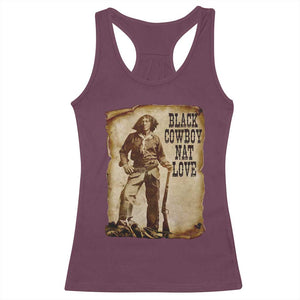 Black Cowboy Nat Love Racerback Tank Top African American Western Rodeo Melanin Black History Texas TS10 Maroon Print Your Wear