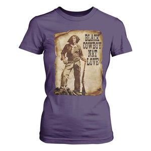 Black Cowboy Nat Love T Shirt For Women African American Western Rodeo Melanin Black History Texas TS10 Purple Print Your Wear