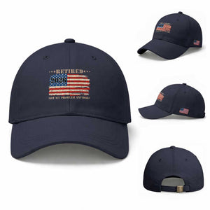 Retirement 2026 Baseball Cap Vintage Retired Not My Problem Anymore American Flag