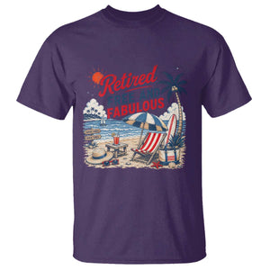 Retirement Gifts For Her T Shirt Retro Retired Free And Fabulous Beach Summer Vacation Vintage