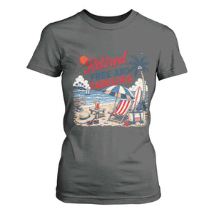 Retirement Gifts For Her T Shirt For Women Retro Retired Free And Fabulous Beach Summer Vacation Vintage