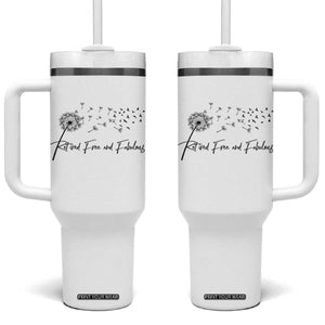 Happy Retirement Gifts For Woman Tumbler With Handle Retired Free And Fabulous Dandelion