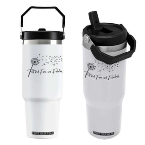 Happy Retirement Gifts For Woman Flip Straw Tumbler Retired Free And Fabulous Dandelion