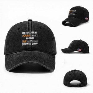 Retirement Loading Washed Cotton Baseball Cap Work Uninstalling Soon To Be Retired Retiring