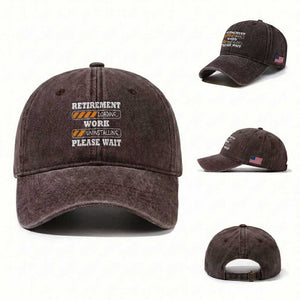 Retirement Loading Washed Cotton Baseball Cap Work Uninstalling Soon To Be Retired Retiring