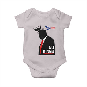 No Kings Baby Onesie Funny Resist Meme TS10 Ice Gray Print Your Wear