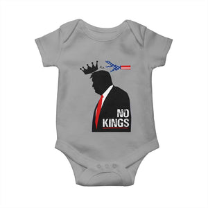 No Kings Baby Onesie Funny Resist Meme TS10 Sport Gray Print Your Wear